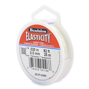 Hilo para enfilar el&aacute;stico Beadalon 0.5mm 25 metro Transparente