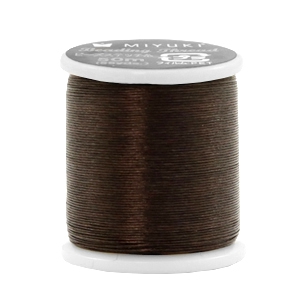 Hilo Miyuki Beading Marr&oacute;n oscuro