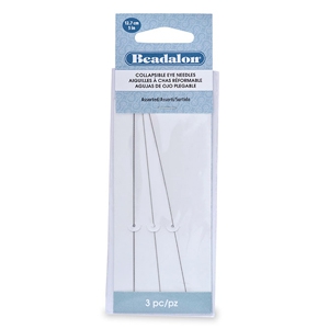 Aguja de ojo plegable Beadalon 12.7cm surtido Plateado