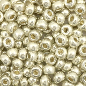 Miyuki Rocalla 6/0 Duracoat galvanized silver 6-4201