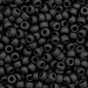 Miyuki Rocalla 8/0 Opaque matte black 8-401f