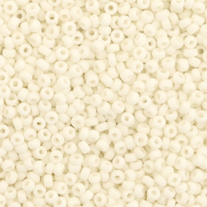 Miyuki Rocalla 11/0 Opaque matte cream white 11-2021