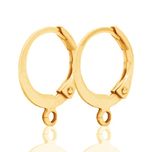 Cierre pendiente ballestilla con anilla 12mm Dorado