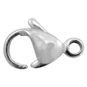 Fornituras Acero Inox mosquet&oacute;n 11mm plata vieja