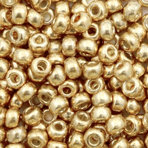 Miyuki Rocalla 6/0 Duracoat galvanized champagne 6-4204