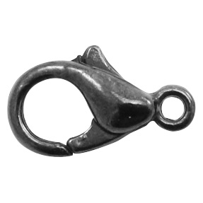 Fornituras met&aacute;licas DQ mosquet&oacute;n 10mm Plata antracita (sin n&iacute;quel)