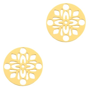 Colgante bohemio redondo 14mm oro