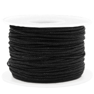 Cord&oacute;n encerado 1.5mm Negro