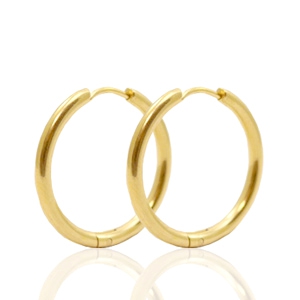Pendientes Criolla Acero Inox 25mm Dorado