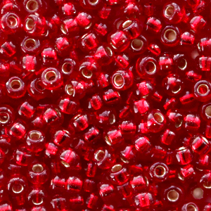Miyuki Rocalla 8/0 Silverlined ruby 8-11