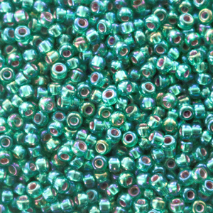 Miyuki Rocalla 11/0 Silverlined AB emerald green 11-1017