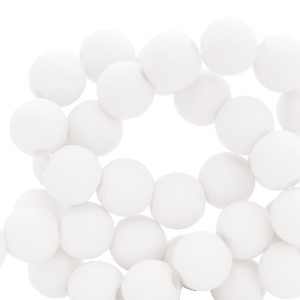 Abalorios acr&iacute;licos 4 mm mate Blanco