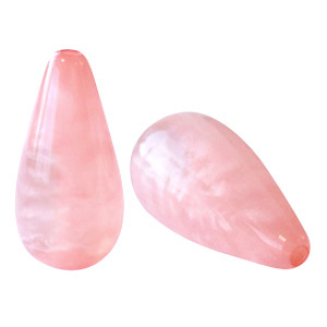 Abalorios Polaris Elements gota Mosso shiny Rosa coral nube
