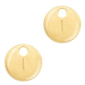 Colgantes met&aacute;licos Basic Quality letra I Oro (sin n&iacute;quel)