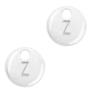 Colgantes met&aacute;licos Basic Quality letra Z Plata vieja (sin n&iacute;quel)