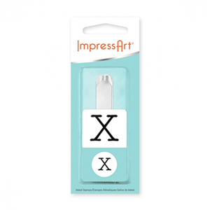 ImpressArt Monogram sello con letra may&uacute;scula X 10mm Plateado