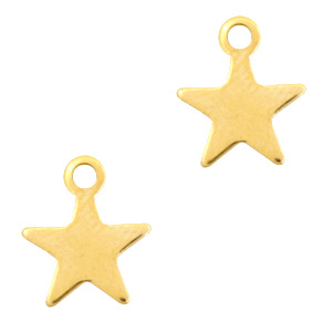 Colgantes de acero inox estrella Dorado