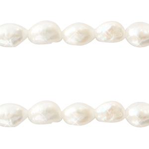 BQ Perlas de agua dulce nugget ovalada 7x5-6mm Blanco natural