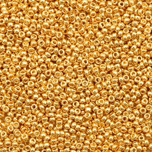 Rocallas Miyuki 15/0 Duracoat galvanized yellow gold 15-4203