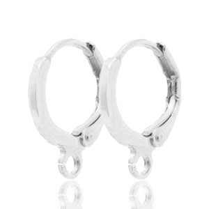 Cierre pendiente ballestilla con anilla 11mm Plata vieja
