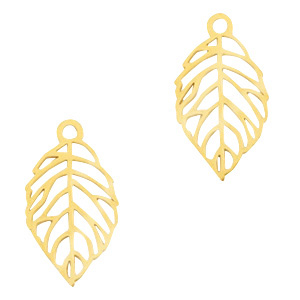 Colgantes Acero Inox hoja Dorado