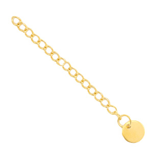 Fornituras Acero Inox extenci&oacute;n de cadena moneda 8mm Dorado