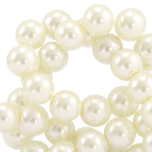 Perlas de cristal 4mm Top Quality Blancuzco