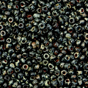 Rocalla Miyuki 11/0 Opaque picasso black 11-4511