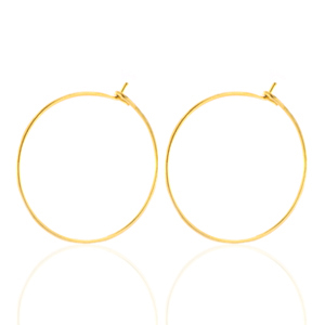 Pendientes Acero Inox 20mm Dorado