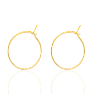 Pendientes Acero Inox 15mm Dorado