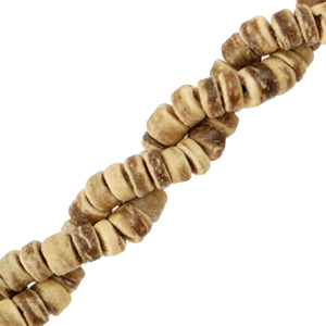 Abalorios de coco disco 6mm Marr&oacute;n natural (color natural del abalorio)
