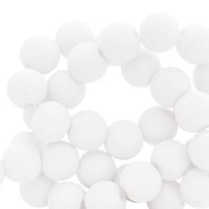 Abalorios acr&iacute;licos 4 mm Blanco