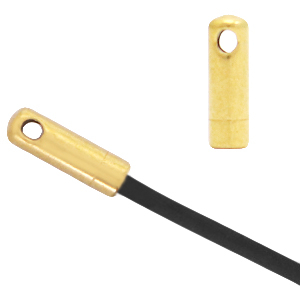 Fornituras acero inox terminal &Oslash;.5mm Dorado