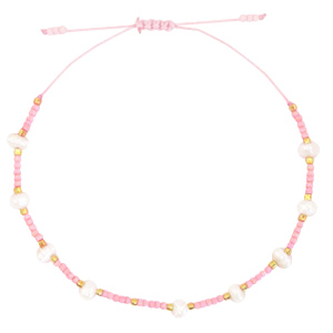 Pulseras Trendy Miyuki con perlas Rosa