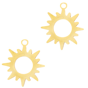 Colgantes de acero inox sol Dorado