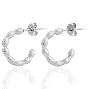 Pendientes Acero Inox criolla Plateado
