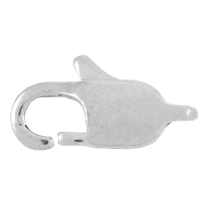 Fornituras Acero inox mosquet&oacute;n 9mm Plateado
