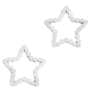 Colgantes/entrepieza Acero Inox estrella Plateado