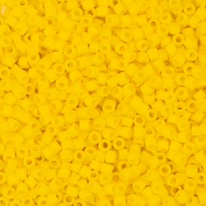 Abalorios Miyuki Delica's 11/0 Opaque matte canary yellow DB-1582