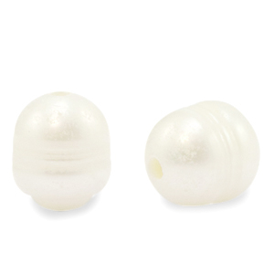 BQ Perlas de agua dulce grano de arroz 12x10mm Blanco natural