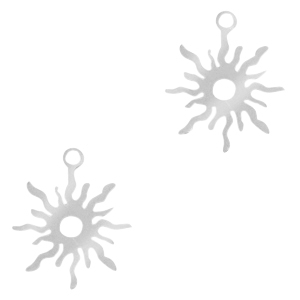Colgantes Acero Inox sol Plateado