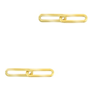 Colgantes/entrepieza acero Inox eslab&oacute;n doble &oacute;valo Dorado
