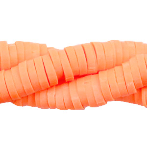 Abalorios Katsuki 6mm Naranja melocot&oacute;n ne&oacute;n