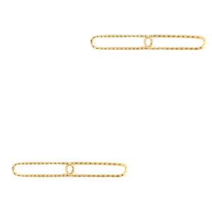 Colgantes/entrepieza acero Inox eslab&oacute;n doble &oacute;valo Dorado