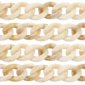 Cadena acr&iacute;lico 22mm Beige