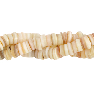 Abalorios conchas disco 7mm Beige crema