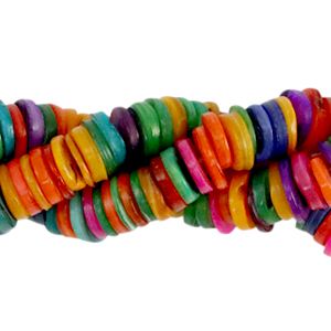 Abalorios conchas disco 9mm Multicolor