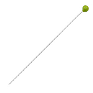 Fornituras met&aacute;licas DQ bastones cabeza bola 52mm Plata vieja-verde (sin n&iacute;quel)