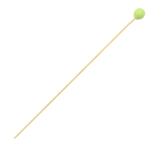 Fornituras met&aacute;licas DQ bastones cabeza bola 52mm Dorado-verde lima (sin n&iacute;quel)