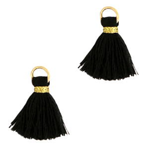 Borlas 1.5cm Dorado-negro